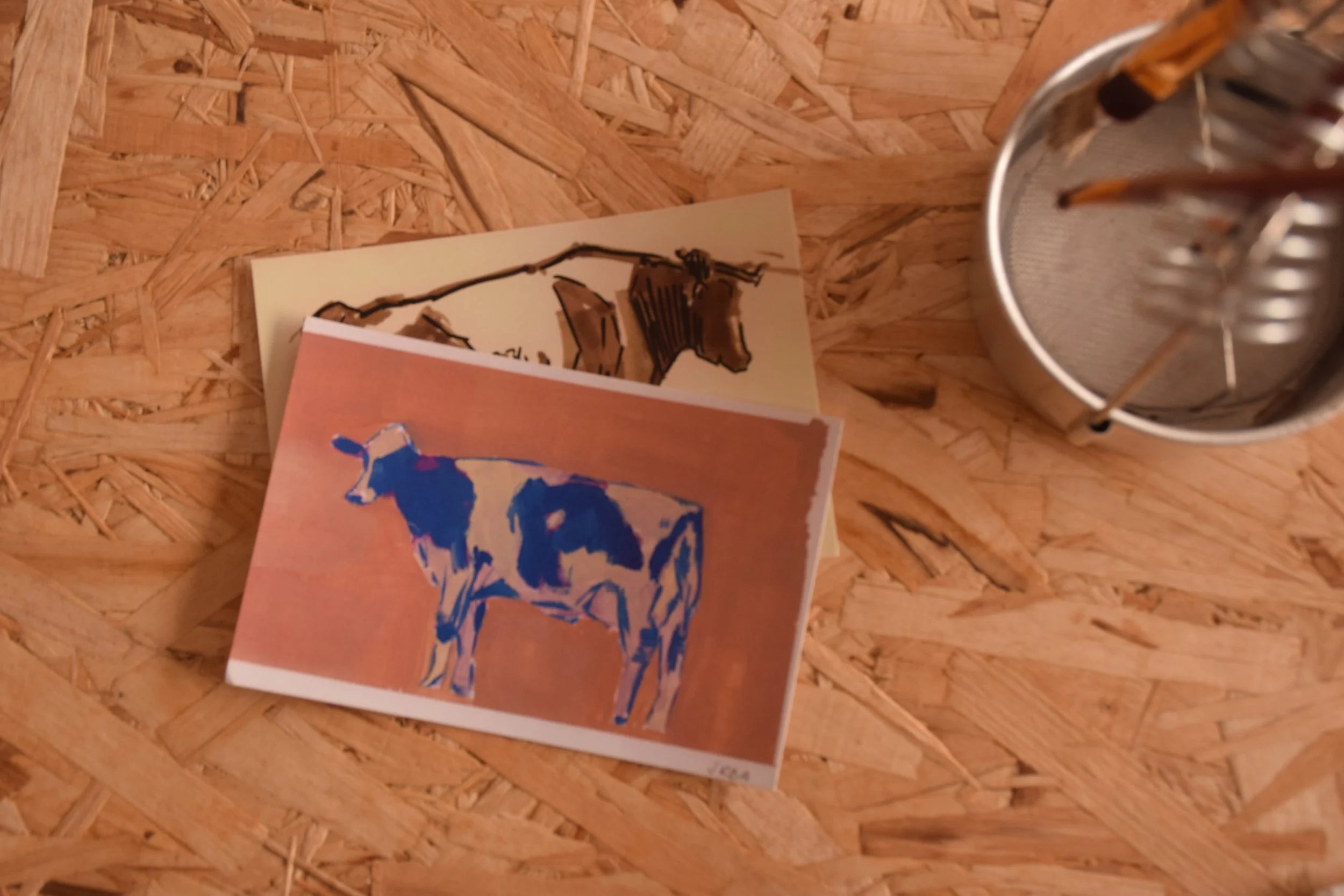 Postcard Bundle! A Cow and A Bull